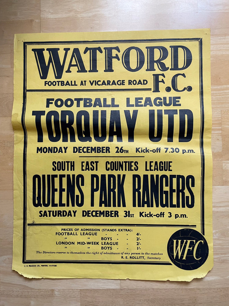 1966/67 Torquay United - Division 3 - 26 Dec 1966 (Ref WT3)