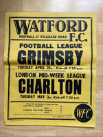 1966/67 Grimsby - Division 3 - 25 Apr 1967 - poster 1 of 3 (ref WT12)