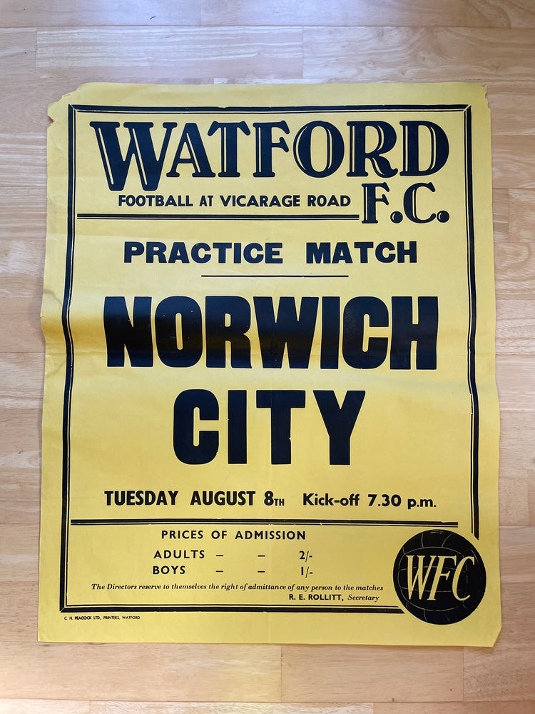 1967/68 Norwich City - Practice Match - 8 Aug 1967 (Ref WT21)