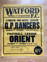 1967/68 Orient - Division 3 - 7 Oct 1968 (Ref WT27)