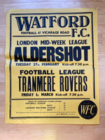 1967/68 Tranmere - Division 3 - 1 Mar 1968 - poster 1 of 2 (Ref WT39)