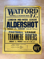 1967/68 Tranmere - Division 3 - 1 Mar 1968 - poster 2 of 2 (Ref WT40)