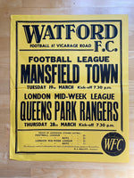 1967/68 Mansfield Town - Division 3 - 19 Mar 1968 (Ref WT42)