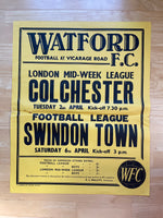 1967/68 Swindon - Division 3 - 6 Apr 1968 - poster 2 of 3 (Ref WT45)