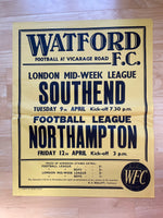 1967/68 Northampton - Division 3 - 12 Apr 1968 - poster 1 of 3 (Ref WT47)