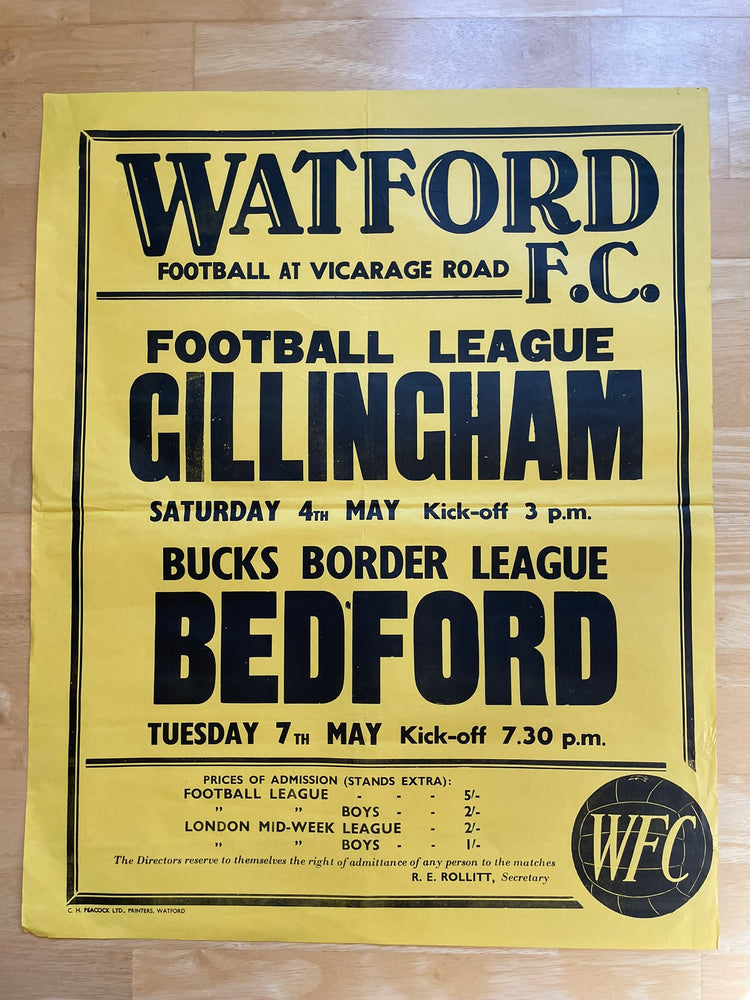 1967/68 Gillingham - Division 3 - 4 May 1968 - poster 1 of 2 (Ref WT54)