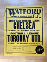 1968/69 Torquay United - Division 3 - 30 Nov 1968 - poster 1 of 2 (ref WT61)