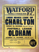 1968/69 Oldham - Division 3 - 14 Dec 1968 - poster 1 of 3 (ref WT65)