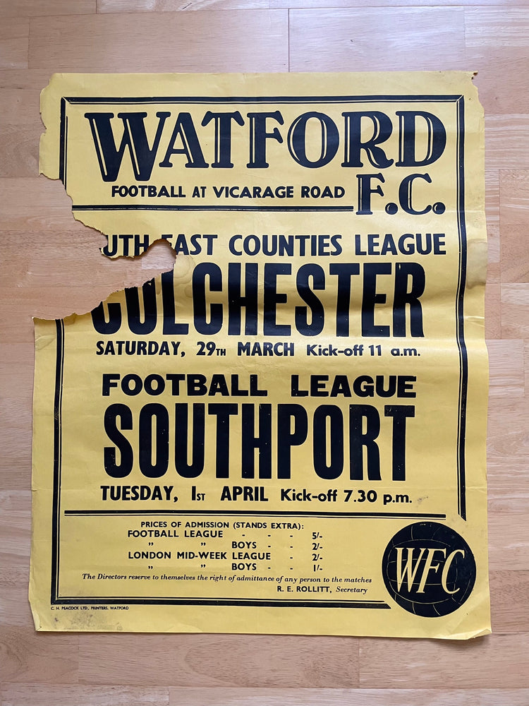 1968/69 Southport - Division 3 - 1 Apr 1969 - poster 2 of 3 (ref WT78)